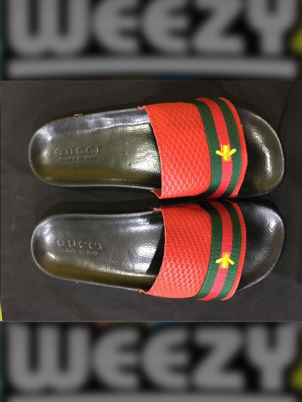 Less than 5000 Gucci Bee Slide (Red)