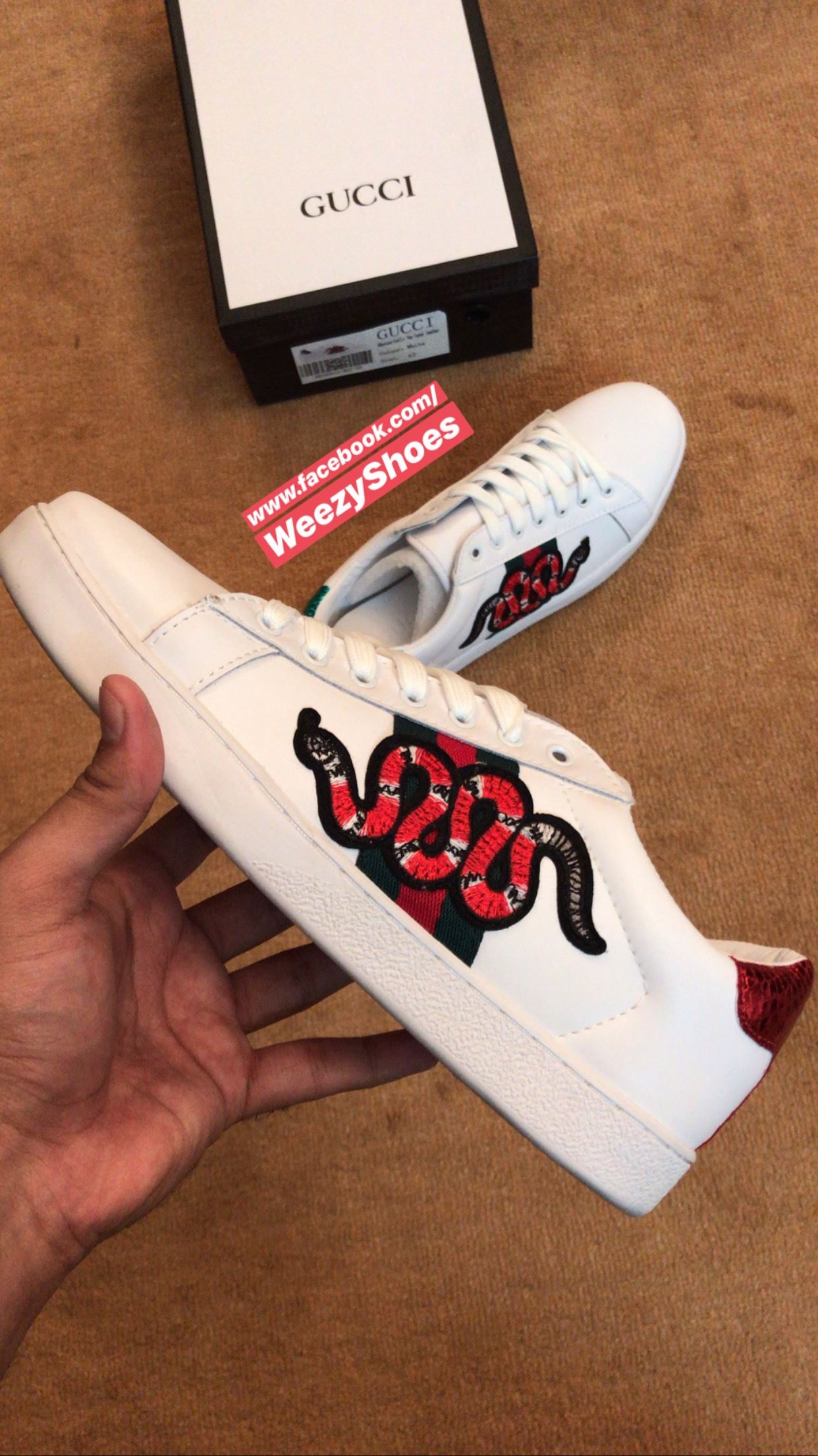 Gucci Gucci Ace Embroidered x Snake