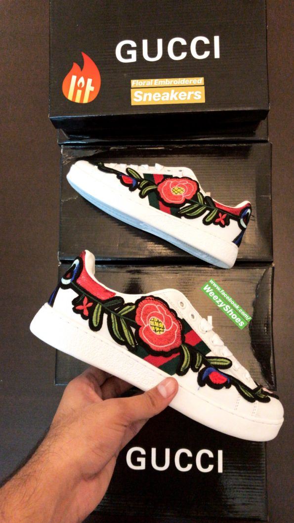 Gucci Gucci Ace Embroidered Floral