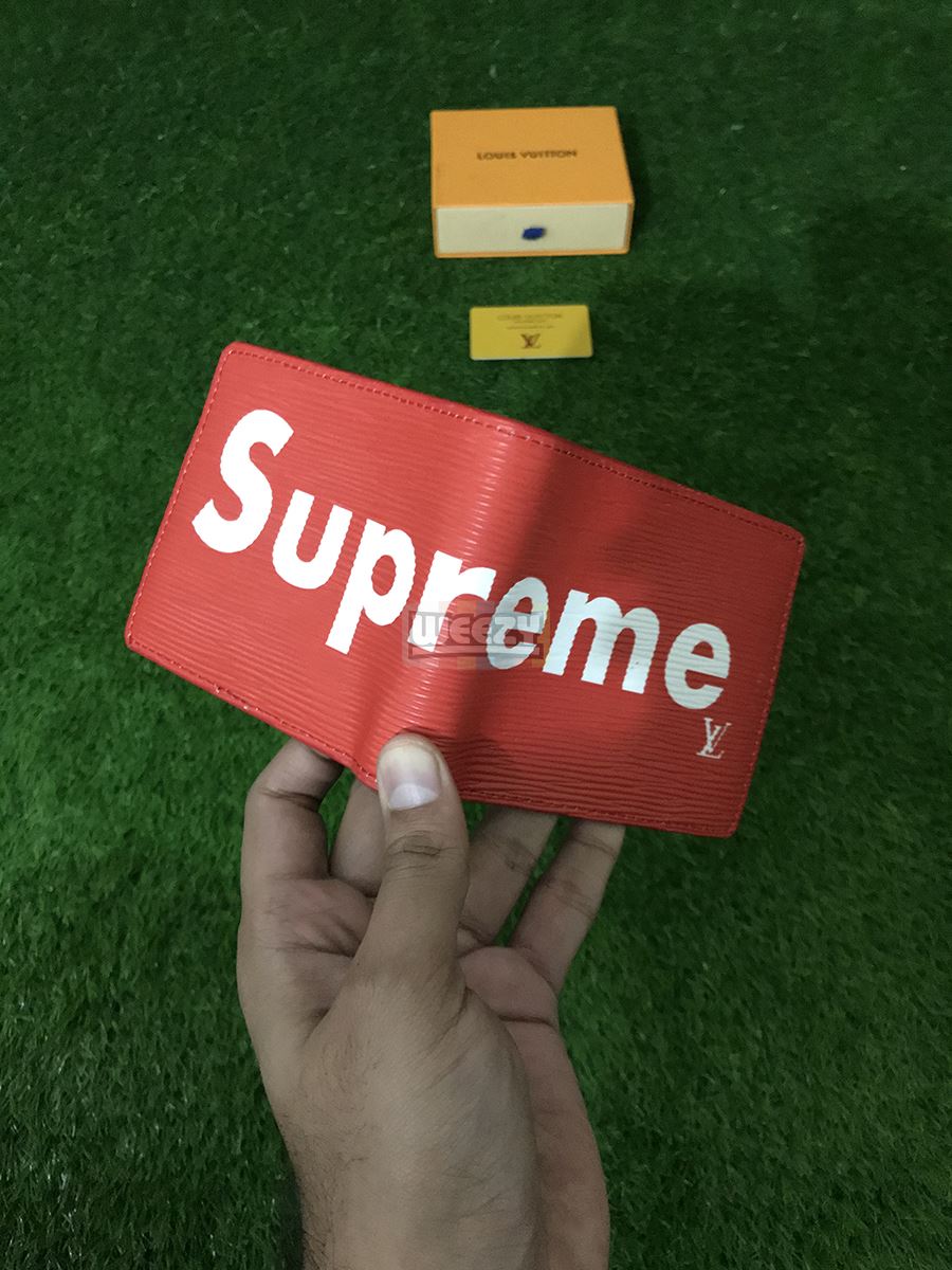 Accessories Lv x Supreme Wallet (Red)