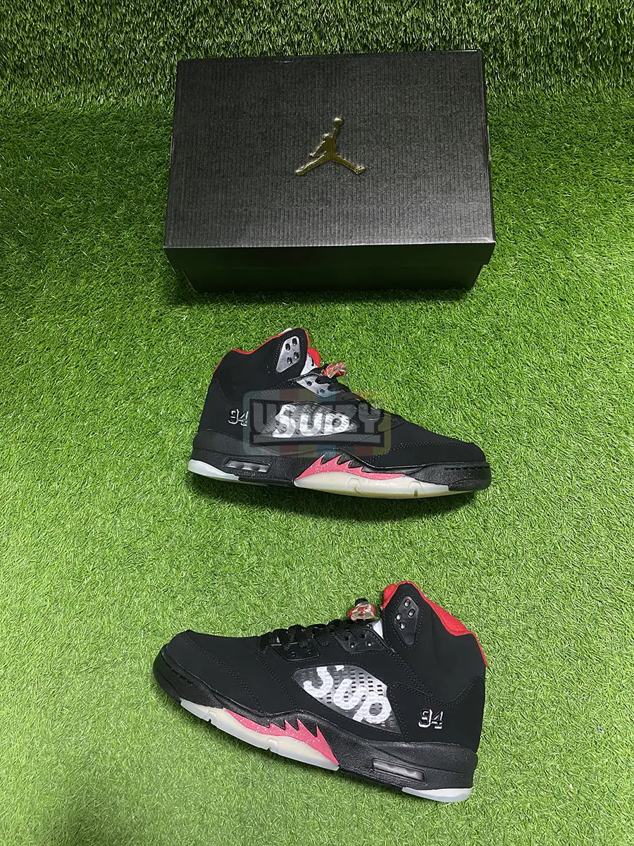 Hype Jordan 5 x Supreme (Blk) (Reflective)