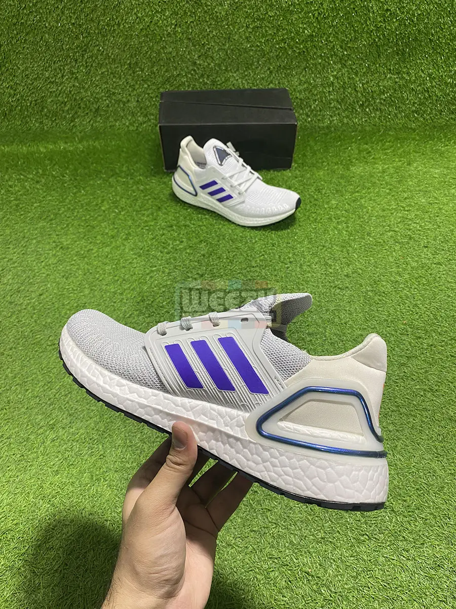 Adidas Ultraboost 20 (Grey/ Purple Stripes) (NASA) (Premium Quality)